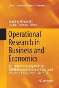 Operational Research in Business and Economics: 4th International Symposium and 26th National Conference on Operational Research, Chania, Greece, June