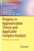 Progress in Approximation Theory and Applicable Complex Analysis: In Memory of Q.I. Rahman