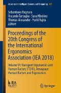 Proceedings of the 20th Congress of the International Ergonomics Association (Iea 2018): Volume VI: Transport Ergonomics and Human Factors (Tehf), Aer