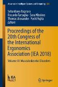 Proceedings of the 20th Congress of the International Ergonomics Association (Iea 2018): Volume III: Musculoskeletal Disorders