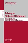 Privacy in Statistical Databases: UNESCO Chair in Data Privacy, International Conference, Psd 2018, Valencia, Spain, September 26-28, 2018, Proceeding