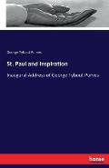 St. Paul and Inspiration: Inaugural Address of George Tybout Purves