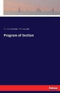 Program of Section