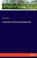 A Function of the Social Settlement