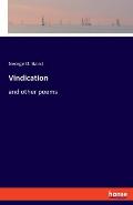 Vindication: and other poems