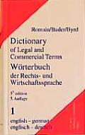 Dictionary Of Legal & Commercial Terms German