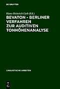 Bevaton - Berliner Verfahren Zur Auditiven Tonh?henanalyse