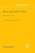Simon Dach (1605-1659): Werk Und Nachwirken