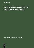 Index Zu Georg Heym: Gedichte 1910 1912