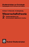 Wissenschaftstheorie 2: Funktionalanalyse Und Hermeneutisch-Dialektische Ans?tze