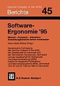 Software-Ergonomie '95: Mensch -- Computer -- Interaktion. Anwendungsbereiche Lernen Voneinander