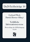 Verl??liche Informationssysteme: Proceedings Der Gi-Fachtagung Vis'93