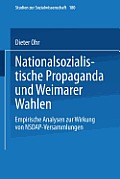 Nationalsozialistische Propaganda Und Weimarer Wahlen