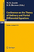 Conference on the Theory of Ordinary and Partial Differential Equations: Held in Dundee/Scotland, March 28 - 31, 1972