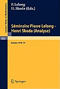 S?minaire Pierre Lelong - Henri Skoda (Analyse): Ann?es 1978-79