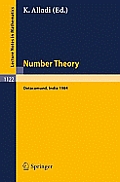 Number Theory: Proceedings of the 4th Matscience Conference Held at Otacamund, India, January 5-10, 1984