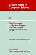 Rims Symposium on Software Science and Engineering II: Proceedings of the Symposia 1983 and 1984, Kyoto, Japan