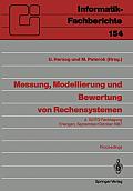 Messung, Modellierung Und Bewertung Von Rechensystemen: 4. GI/ITG-Fachtagung Erlangen, 29. September - 1. Oktober 1987. Proceedings