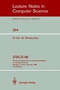 Stacs 88: 5th Annual Symposium on Theoretical Aspects of Computer Science, Bordeaux, France, February 11-13,1988; Proceedings