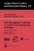 11th International Conference on Analysis and Optimization of Systems: Discrete Event Systems: Sophia-Antipolis, June 15-16-17, 1994