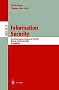 Information Security: 6th International Conference, Isc 2003, Bristol, Uk, October 1-3, 2003, Proceedings