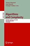 Algorithms and Complexity: 6th Italian Conference, Ciac 2006, Rome, Italy, May 29-31, 2006, Proceedings