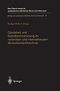 Gleichheit Und Nichtdiskriminierung Im Nationalen Und Internationalen Menschenrechtsschutz