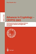 Advances in Cryptology -- Crypto 2003: 23rd Annual International Cryptology Conference, Santa Barbara, California, Usa, August 17-21, 2003, Proceeding