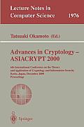 Advances in Cryptology - Asiacrypt 2000: 6th International Conference on the Theory and Application of Cryptology and Information Security, Kyoto, Jap