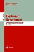 Electronic Government: First International Conference, Egov 2002, Aix-En-Provence, France, September 2-5, 2002. Proceedings