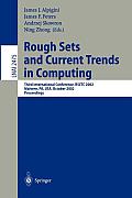 Rough Sets and Current Trends in Computing: Third International Conference, Rsctc 2002, Malvern, Pa, Usa, October 14-16, 2002. Proceedings
