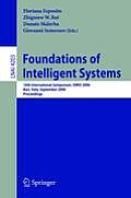 Foundations of Intelligent Systems: 16th International Symposium, Ismis 2006, Bari, Italy, September 27-29, 2006, Proceedings