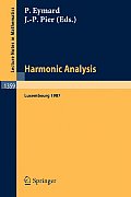 Harmonic Analysis: Proceedings of the International Symposium, Held at the Centre Universitaire of Luxembourg, September 7-11, 1987