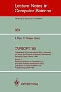 Tapsoft '89: Proceedings of the International Joint Conference on Theory and Practice of Software Development, Barcelona, Spain, March 13-17, 1989: Vo