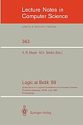 Logic at Botik '89: Symposium on Logical Foundations of Computer Science, Pereslavl-Zalessky, Ussr, July 3-8, 1989, Proceedings