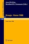 Groups - Korea 1988: Proceedings of a Conference on Group Theory, Held in Pusan, Korea, August 15-21, 1988