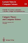 Category Theory and Computer Science: Paris, France, September 3-6, 1991. Proceedings