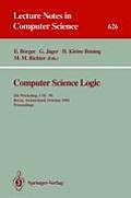 Computer Science Logic: 5th Workshop, CSL '91, Berne, Switzerland, October 7-11, 1991. Proceedings