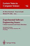 Experimental Software Engineering Issues:: Critical Assessment and Future Directions. International Workshop, Dagstuhl Castle, Germany, September 14-1