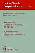 Advances in Database Technology - Edbt '94: 4th International Conference on Extending Database Technology, Cambridge, United Kingdom, March 28 - 31, 1