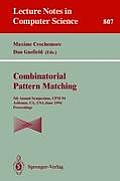 Combinatorial Pattern Matching: Fifth Annual Symposium, CPM '94, Asilomar, Ca, Usa, June 5 - 8, 1994. Proceedings