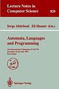 Automata, Languages, and Programming: 21st International Colloquium, Icalp '94, Jerusalem, Israel, July 11-14, 1994. Proceedings