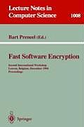 Fast Software Encryption: Second International Workshop, Leuven, Belgium, December 14-16, 1994. Proceedings