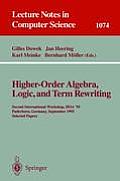 Higher-Order Algebra, Logic, and Term Rewriting: Second International Workshop, Hoa '95, Paderborn, Germany, September 1995. Selected Papers