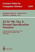 Zum '98: The Z Formal Specification Notation: 11th International Conference of Z Users, Berlin, Germany, September 24-26, 1998, Proceedings