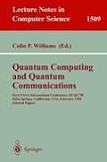 Quantum Computing and Quantum Communications: First NASA International Conference, Qcqc '98, Palm Springs, California, Usa, February 17-20, 1998, Sele