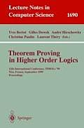 Theorem Proving in Higher Order Logics: 12th International Conference, Tphols'99, Nice, France, September 14-17, 1999, Proceedings