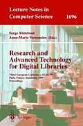 Research and Advanced Technology for Digital Libraries: Third European Conference, Ecdl'99, Paris, France, September 22-24, 1999, Proceedings