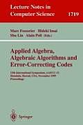 Applied Algebra, Algebraic Algorithms and Error-Correcting Codes: 13th International Symposium, Aaecc-13 Honolulu, Hawaii, Usa, November 15-19, 1999 P