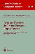 Product Focused Software Process Improvement: Second International Conference, Profes 2000, Oulu, Finland, June 20-22, 2000 Proceedings